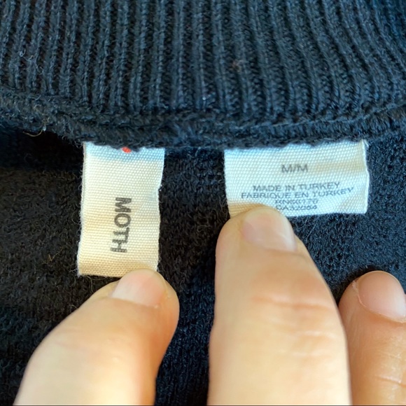 Anthropologie Moth Madeleine Bomber Jacket Black - Picture 6 of 6